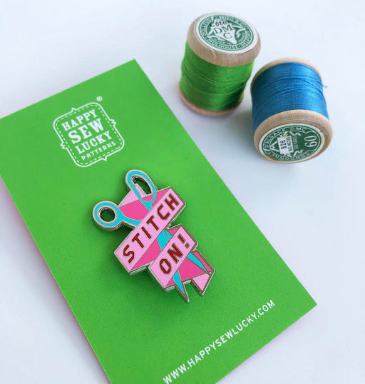 Happy Sew Lucky Pins - Stitch On