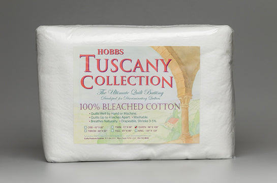 Hobbs Tuscany Collection 100% Cotton Unbleached Cotton Batting - King Size