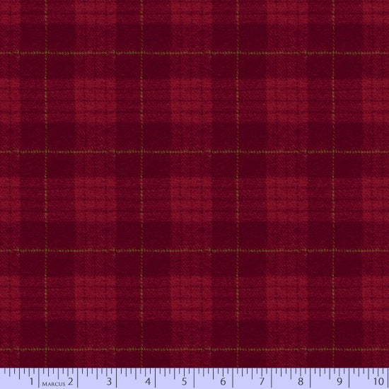Marcus Fabric Yarn Dyed Primo Plaid Flannel - Maple Lake in Deep Red
