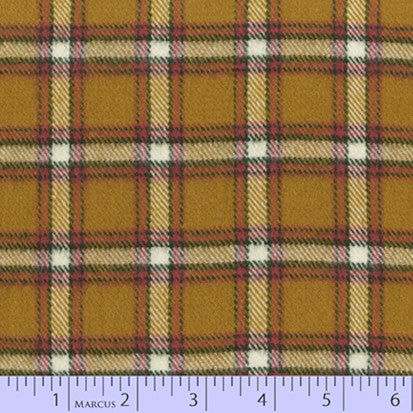 Marcus Fabric Yarn Dyed Primo Plaid Flannel - Lumber Jack in Gold