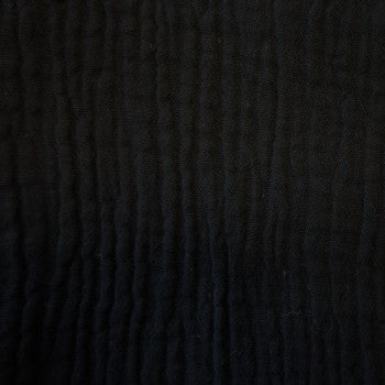 Utopia Solid Crinkly Cotton - Black