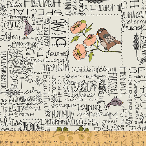 Jaye Bird by Kori Turner Goodhart - Words to Live By in Ivory
