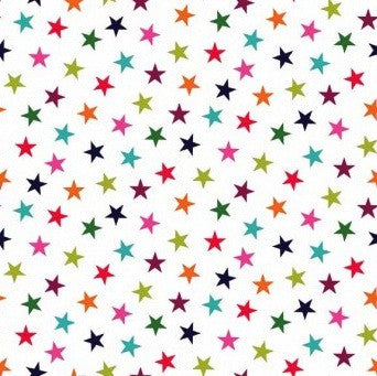 Makower Wrap It Up Stars in White