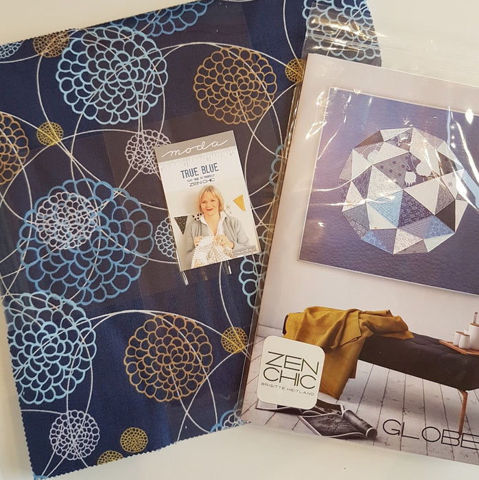 Zen Chic True Blue - Globe Quilt Kit