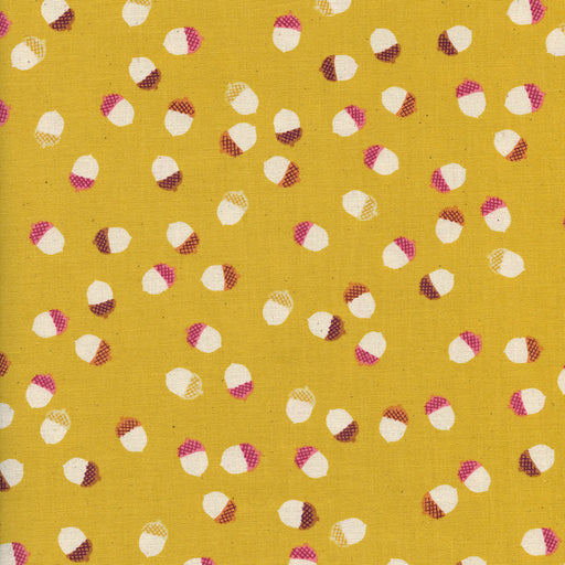 Cotton + Steel Firelight - Acorns in Yellow