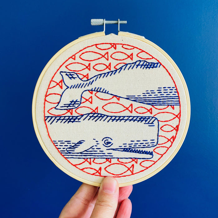 Hook Line & Tinker Embroidery Kit - Deep Dive