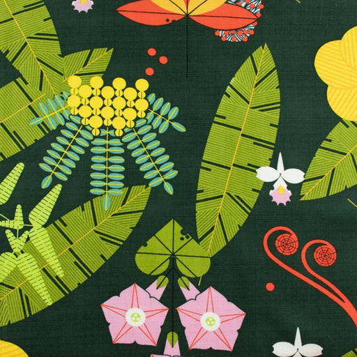 Charley Harper Organic Cotton Barkcloth - Hawaiian Foliage