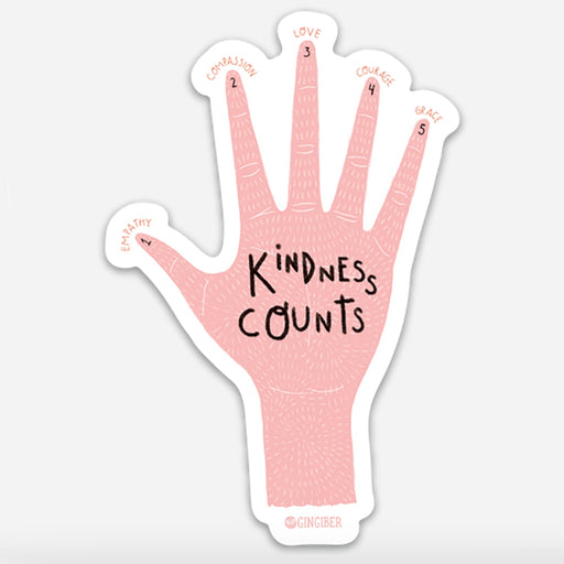 Gingiber Nobody's Kindness Counts Sticker