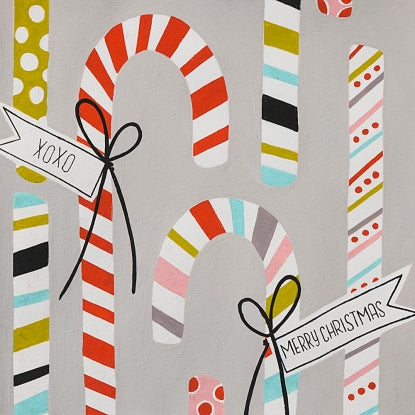 Alexander Henry Holiday - Candy Canes in Stone — Fabric Spark