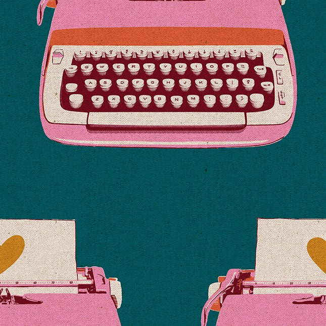 Ruby Star Society Darlings 2 - Typewriters in Teal CANVAS