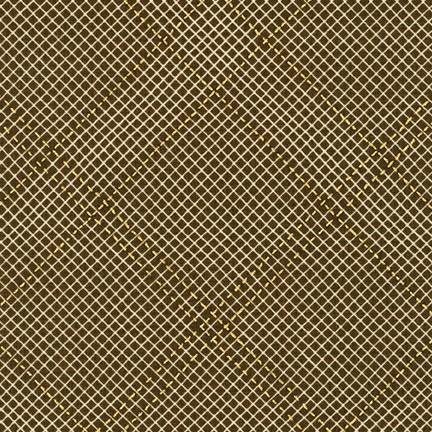 Carolyn Friedlander - Collection CF - Grid with Single Border in Brown