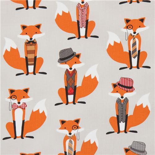 Robert Kaufman Kids Fabric - Fox And The Houndstooth