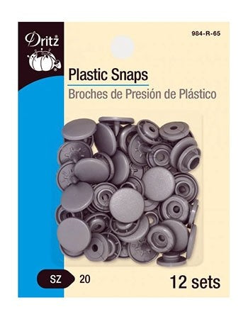 Dritz Plastic Snaps - Grey