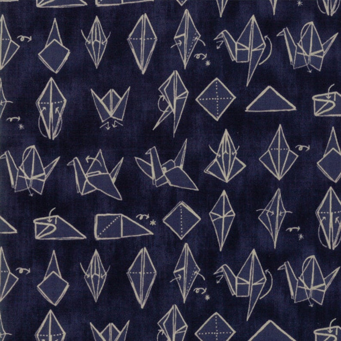 Origami by Janet Clare - Crane in Navy
