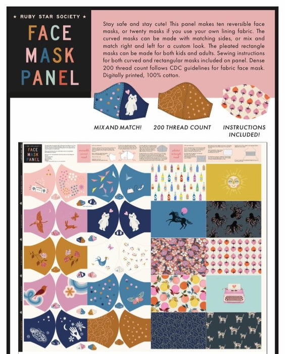 Ruby Star Face Mask Panel