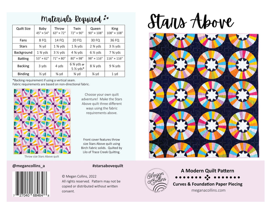 Megan Collins Quilt Design Pattern - Stars Above