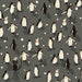 Naoco Miyagawa for Cotton + Steel - Waku Waku Christmas Penguin Dance in Grey
