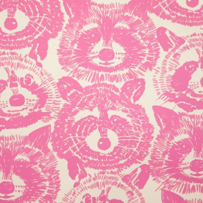 Rocky Raccoon Quilting Cotton Pink