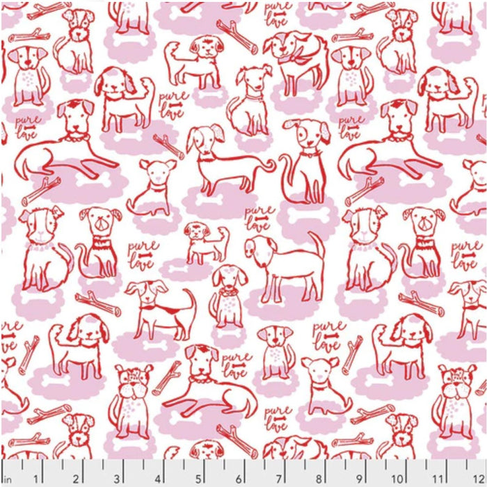 Woof and Wags by Kelli May-Krenz - Bone Clouds in Pink