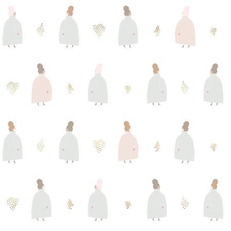 Cotton + Steel - Girl's Club by Piet En Kees - Coat Ladies in Soft White