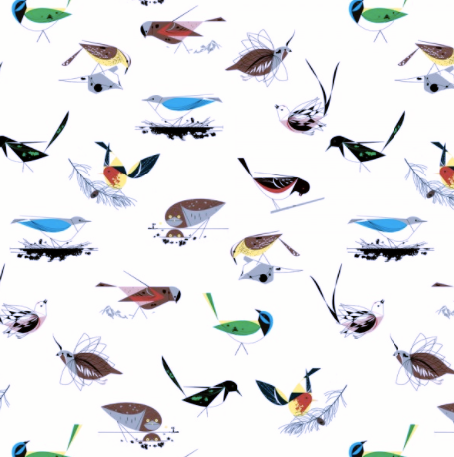 Charley Harper - Western Birds Quilting Cotton