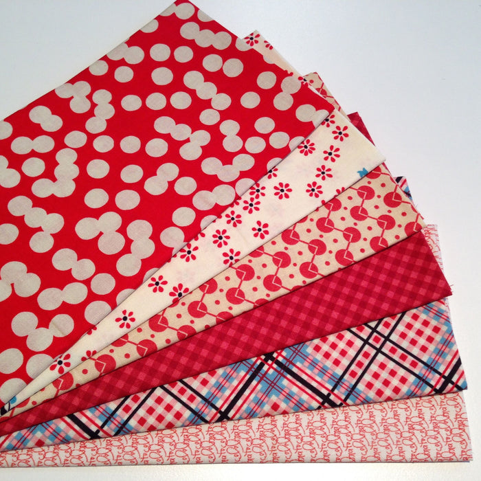 Fat Quarter Bundle - Red, White and Bright