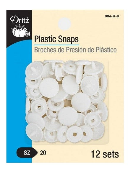 Dritz Plastic Snaps - White