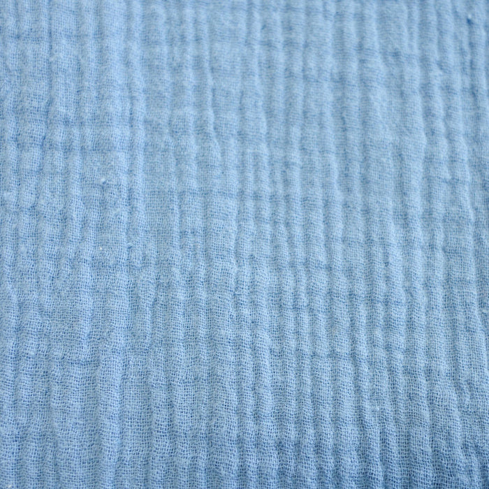 Crinkled Cotton Double Gauze - Sky
