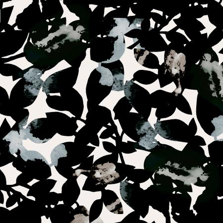 Cotton & Steel In Bloom by Sylvia Takken - Leaves in Black