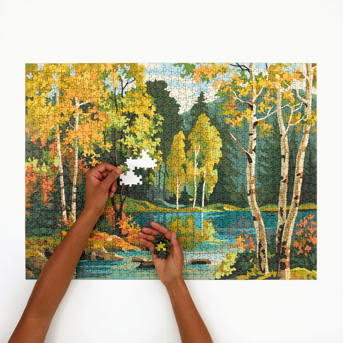 Four Point Puzzle - Paint by Numbers - Forest