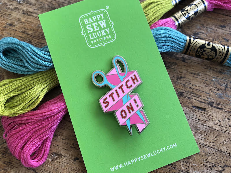 Happy Sew Lucky Pins - Stitch On