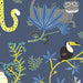 Clothworks Jungle Jive - Big Cat in Navy