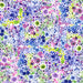 Clothworks Painted Patchwork - Berry Floral in Periwinkle